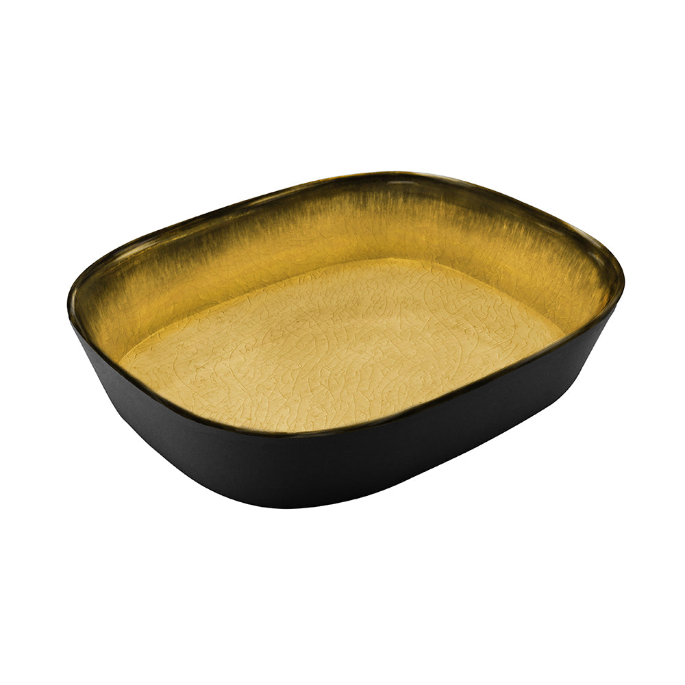 CAPSULE BOWL RECT (MED YELLOW) - 325 X 265 X 65MM