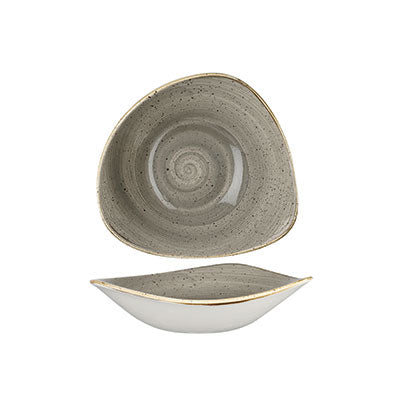 STONECAST - PEPPERCORN GREY - TRIANGLE BOWL - 18.5CM (12 UNITS)