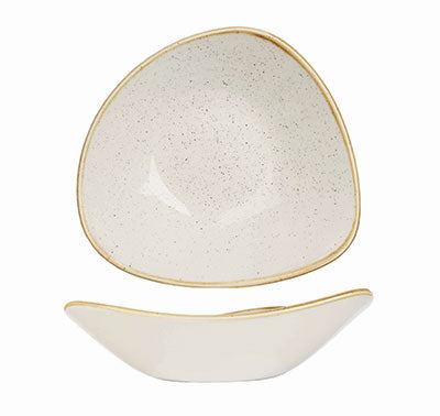 STONECAST - BARLEY WHITE - TRIANGLE BOWL - 18.5CM (12 UNITS)