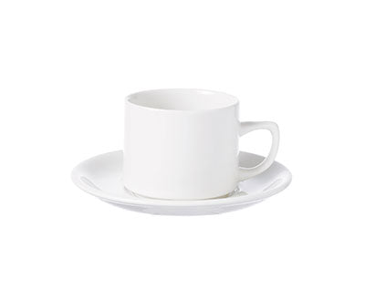 WHITE HOLLOWARE - WHITE - MAPLE TEA CUP - 200ML (24 UNITS)