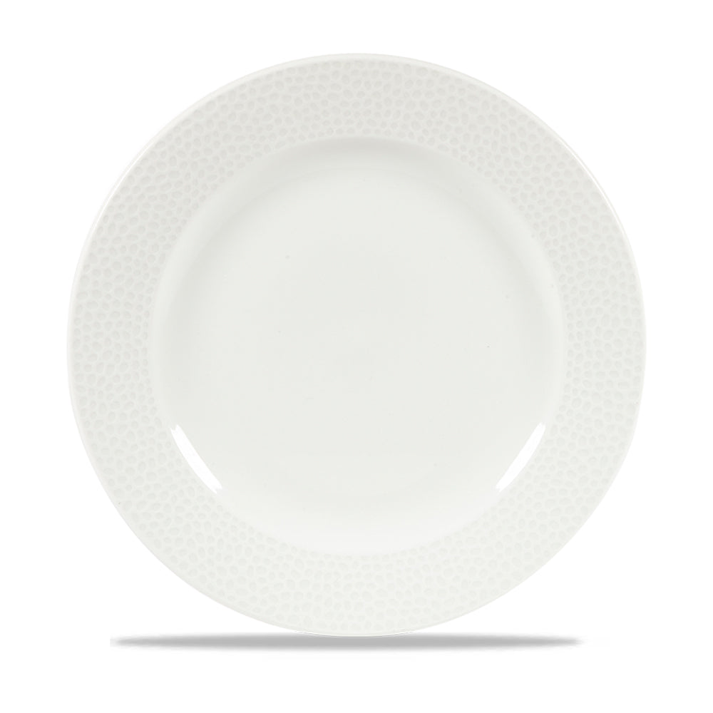 ISLA - WHITE - FOOTED PLATE - 27.6CM (12 UNITS)