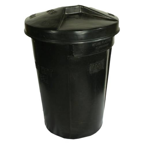 REFUSE BIN 85LT (BLACK) 450MM x 630MM - INCLUDES LID