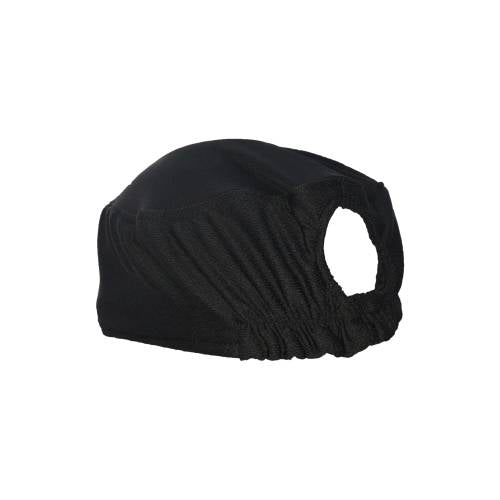 CHEFS UNIFORM - CHEFS EZI BREATHE HAT (BLACK) WITH INTERNAL SWEAT BAND AND ELASTIC BACK