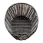 BREAD BASKET WOVEN PLASTIC DARK BROWN OVAL - 230MM x 167MM