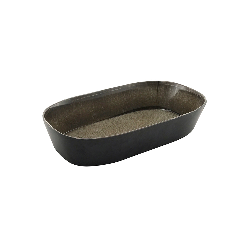 CAPSULE BOWL RECT (MED GREY) - 325 X 176 X 65MM