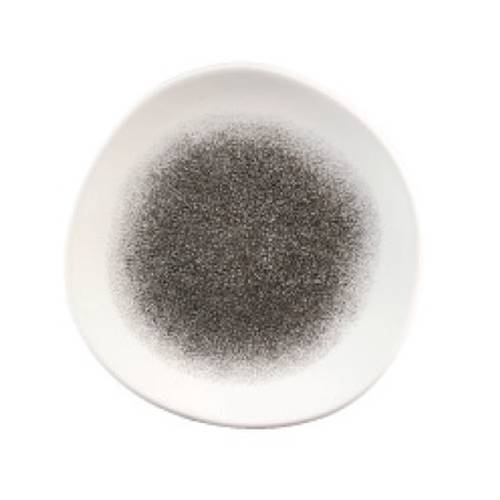 RAKU - QUARTZ BLACK - ORGANIC ROUND PLATE - 26.4CM (12 UNITS)