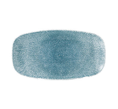RAKU - TOPAZ BLUE - CHEFS' OBLONG PLATE - 35.5CM X 18.9CM (6 UNITS)