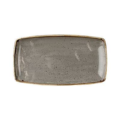 STONECAST - PEPPERCORN GREY - OBLONG PLATE - 35CM X 18.5CM (6 UNITS)