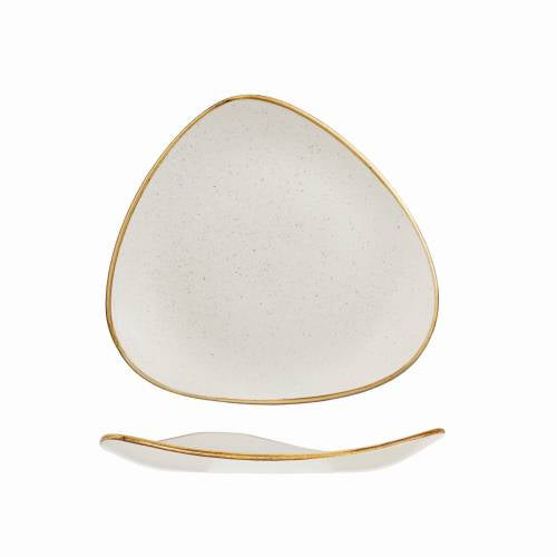 STONECAST - BARLEY WHITE - TRIANGLE PLATE - 22.9CM (12 UNITS)