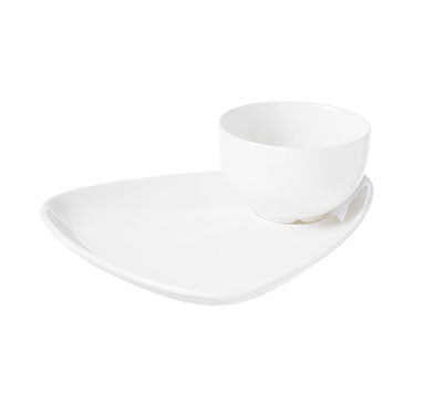 X SQUARED - WHITE - PROFILE SAUCE DISH - 4 X 8CM - 90ML (24 UNITS)