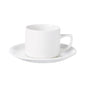 WHITE HOLLOWARE - WHITE - MAPLE SAUCER - 15CM (24 UNITS)