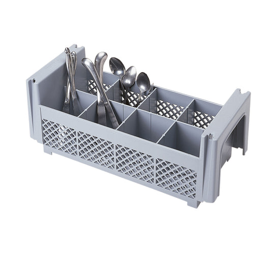 8 COMPARTMENT FLATWARE BASKET NO HANDLES 18.4CM H