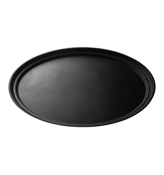 CAMTREAD NON-SLIP FIBERGLASS TRAY OVAL - 56CM W X 68.5CM L - BLACK