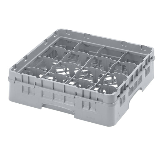 16 COMPARTMENT GLASSRACK 50CM X 50CM GREY - 14.3CM H