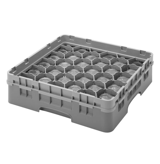 30 COMPARTMENT GLASSRACK 50CM X 50CM GREY - 14.3CM H
