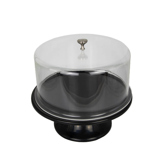 CAKE STAND - BLACK 330MM