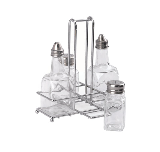 CONDIMENT STAND - OIL/VINEGAR/SALT/PEPPER