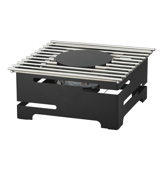 MULTI STAND SQUARE - BLACK - DUAL TYPE (STERNO & INDUCTION) 360MM X 360MM X 174MM