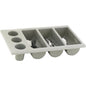 CUTLERY TRAY GREY 3 DIVISION - 500MM X 300MM