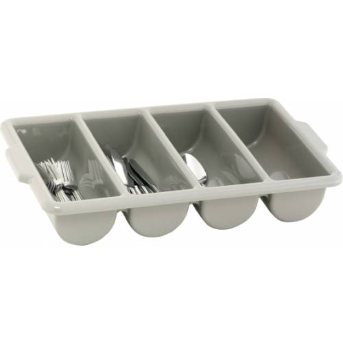 CUTLERY TRAY GREY 4 DIVISION - 500MM X 300MM