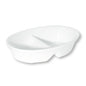 PRIMA - WHITE - OVAL DIVIDED BOWL - 20CM - 100ML PER SIDE (12 UNITS)