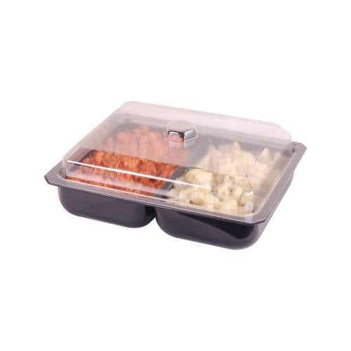 SALADWARE - DELI DISH (2 DIVISION) - 320MM X 260MM X 60MM