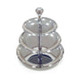 DISPLAY STAND S/STEEL - 3 TIER 266MM X 220MM X 167MM