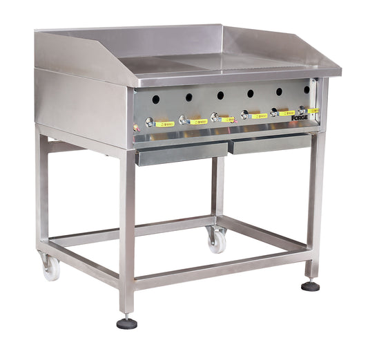 HEAVY DUTY HALF SOLID/RIBBED TOP GRILLER - GAS - 900