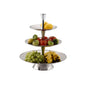 FRUIT STAND S/STEEL - 3-TIER 18/10 D375MM X H530MM