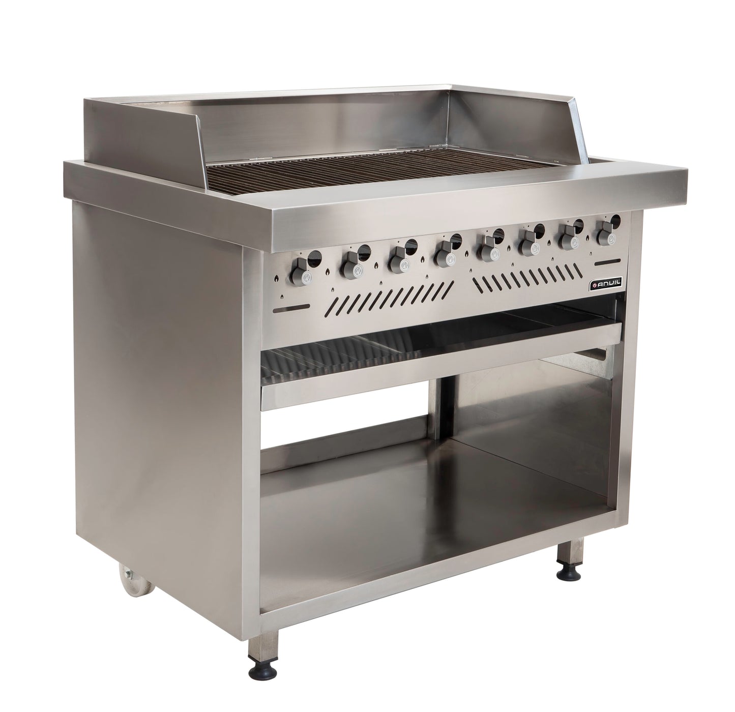 GAS GRILLER ANVIL - 8 BURNER RADIANT - FREE STANDING