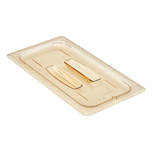 HIGH HEAT LID WITH HANDLE AMBER FOR 1/3 HIGH HEAT PANS