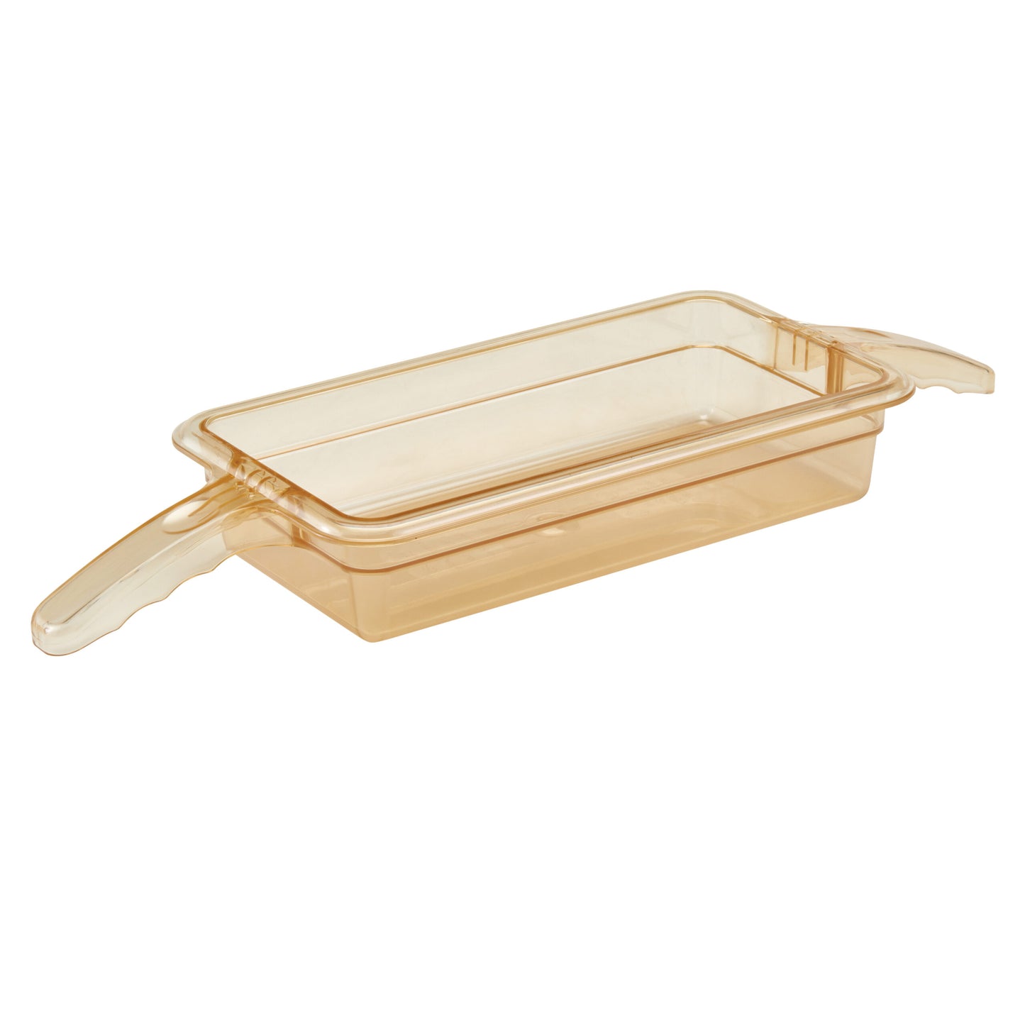 HIGH HEAT 1/3 GN PAN AMBER WITH DOUBLE HANDLE - FOR PHU UNITS - 65MM D 2.4LT