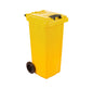 MOBILE REFUSE BIN 120LT (YELLOW) PLASTIC)