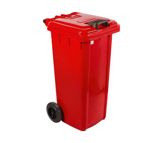 MOBILE REFUSE BIN 120LT (RED) TIN CANS