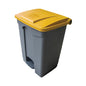 PEDAL BIN PLASTIC - 68 LITRE YELLOW