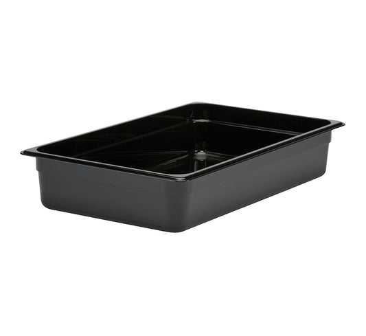 GN FOODPAN 1/1 POLYCARBONATE BLACK 100MM D 13LT