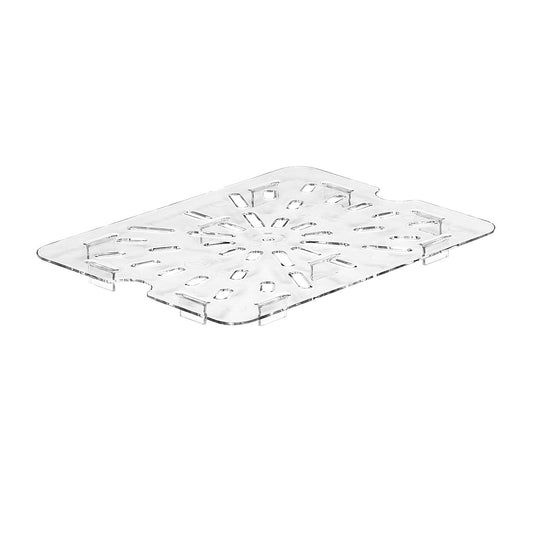 POLYCARBONATE CLEAR DRAIN SHELF FOR 1/2 PANS