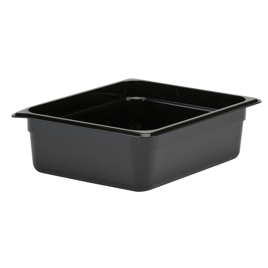 GN FOODPAN 1/2 POLYCARBONATE BLACK 100MM D 5.9LT