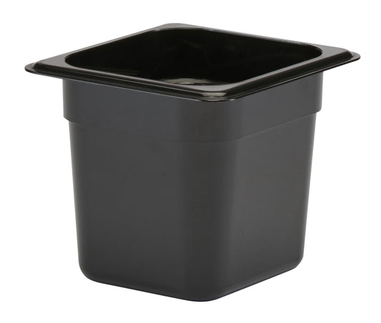 GN FOODPAN 1/6 POLYCARBONATE BLACK 150MM D 2.2LT