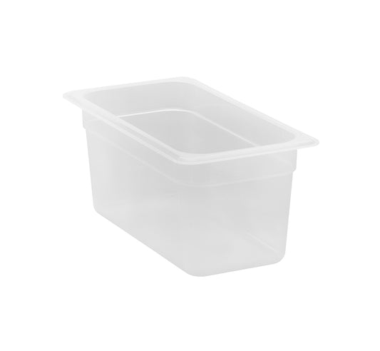 POLYPROPYLENE GN 1/3 FOODPAN TRANSLUSCENT 150MM D 5.3LT