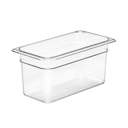 GN FOODPAN 1/3 POLYCARBONATE CLEAR 150MM D 5.3LT
