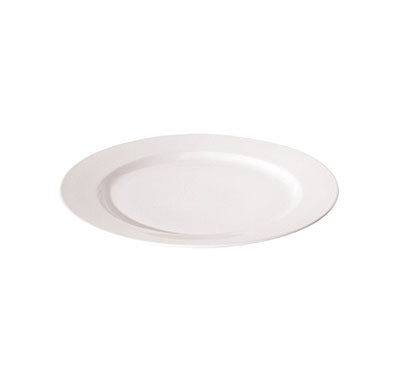 NEW BONE - WHITE -ROUND RIM PLATE - 17.5CM (24 UNITS)