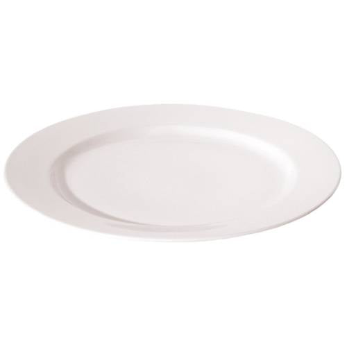 NEW BONE - WHITE - ROUND RIM PLATE - 21.5CM (24 UNITS)