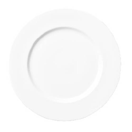 OLIVE - WHITE - ROUND RIM PLATE - 23CM (24 UNITS)
