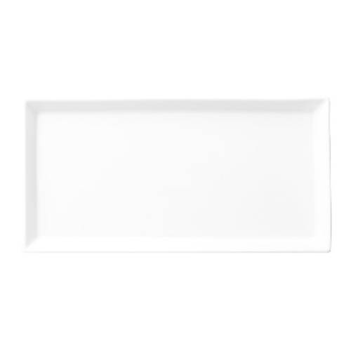 OLIVE - WHITE - RECTANGULAR PLATE - 27CM (12 UNITS)