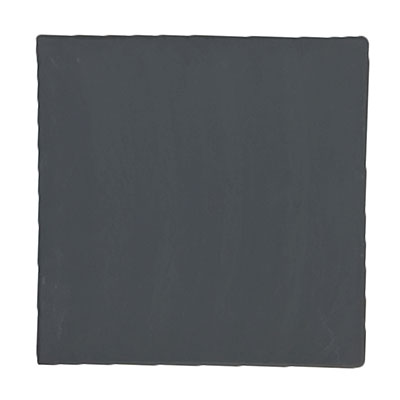 BLACK - SLATE SQUARE TRAY - 25CM X 25CM (4 UNITS)