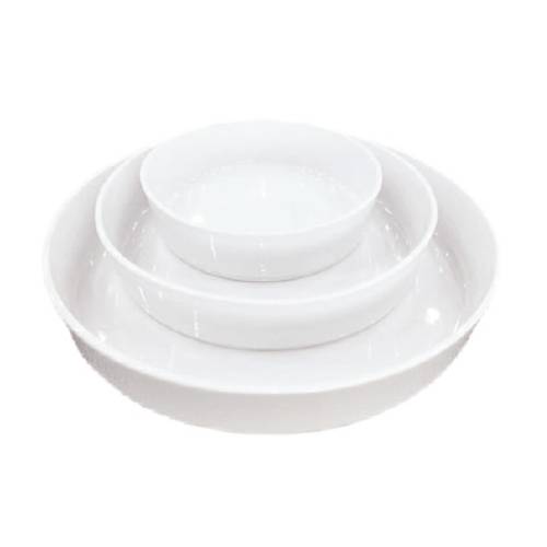 WHITE - ROUND BUFFET BOWL - 34 X 6.5CM (1 UNITS)