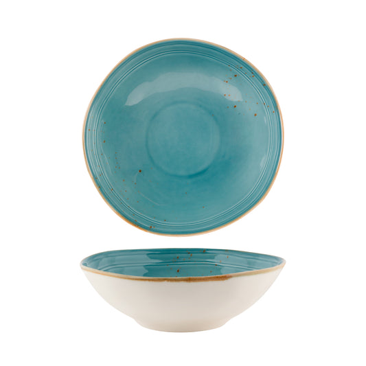FYNBOS - ATLANTIC BLUE - ORGANIC ROUND BOWL - 30.5 X 9.5CM - 3LT  (4 UNITS)