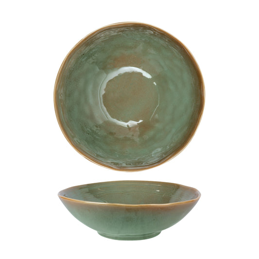 FYNBOS - ALOE GREEN - ORGANIC ROUND BOWL - 30.5 X 9.5CM - 3LT (4 UNITS)