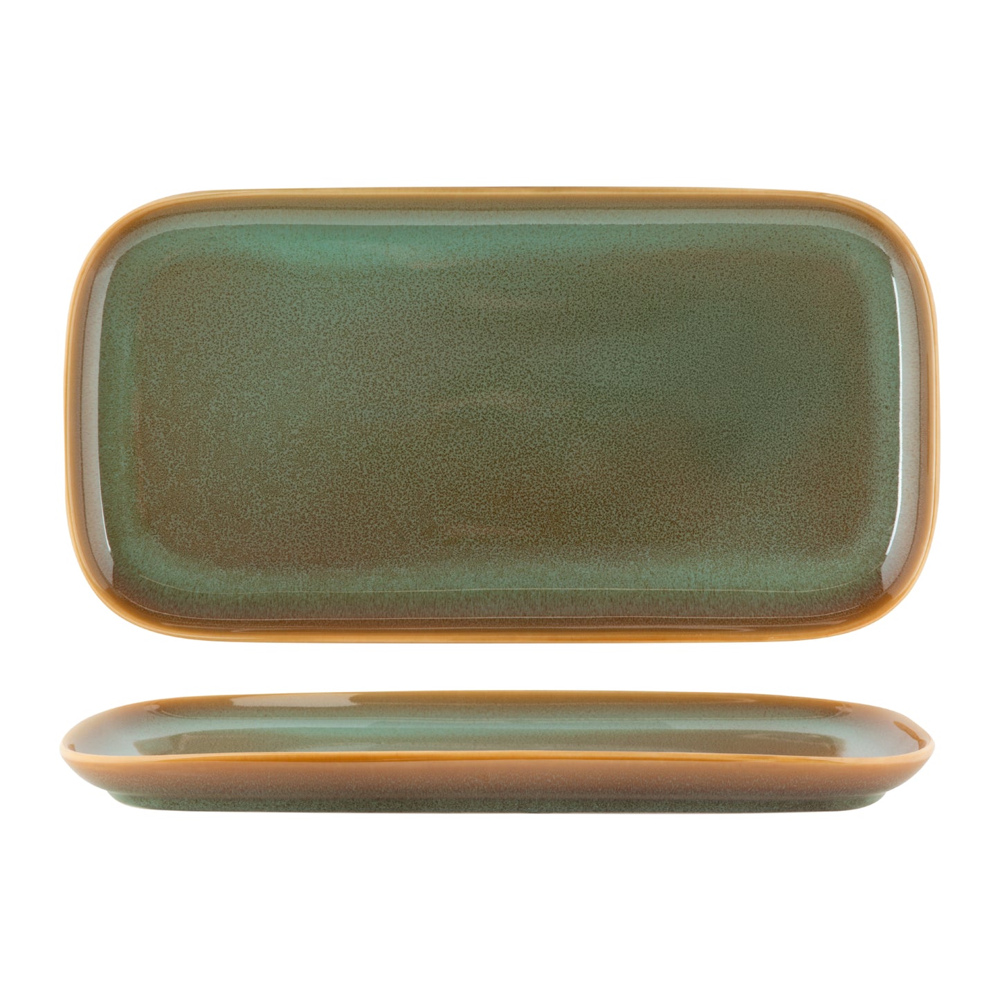 FYNBOS - ALOE GREEN - RECTANGULAR PLATE - 35.5 X 18.5CM (4 UNITS)